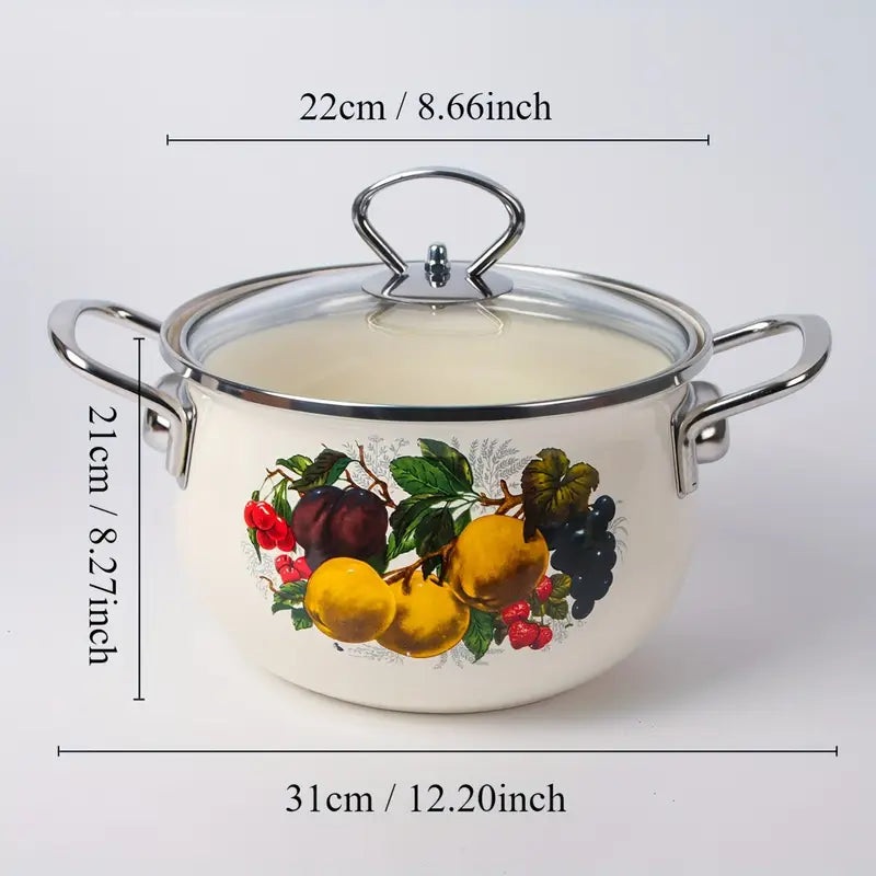 premium enamel thick large capacity non stick soup pot stew pot braising pot easy to clean suitable for kitchen outdoor cooking compatible with gas electric stovetops details 9