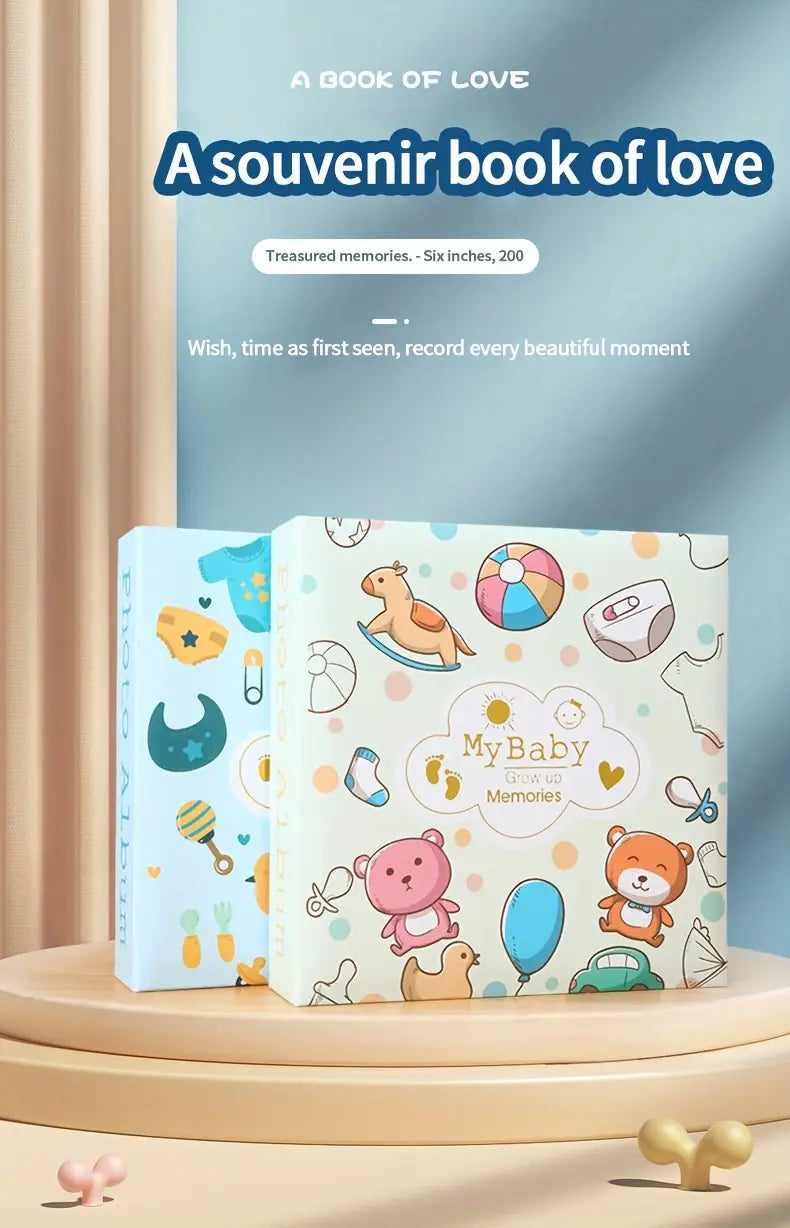 1 шт. рукописный альбом с плоской спинкой, вставка для роста, альбом 6 дюймов, 200 карманов, детали 0