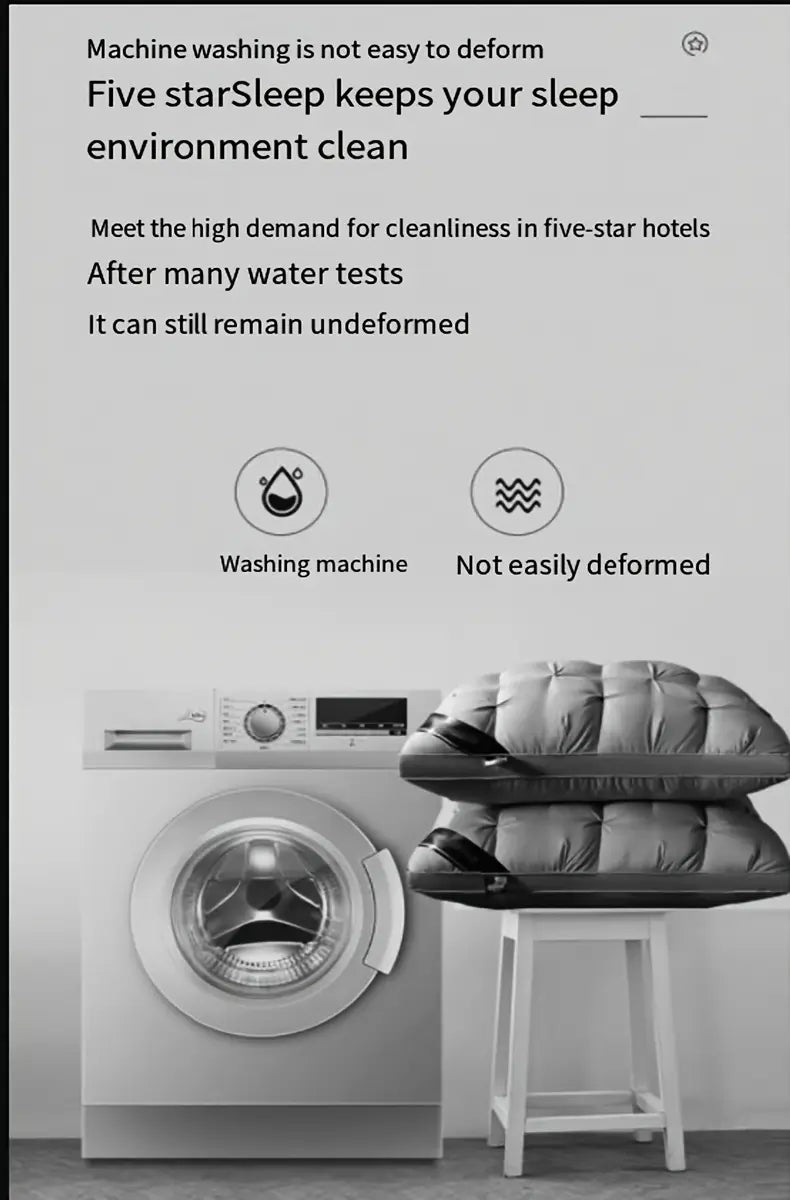 2 pack pillows compressible flower neck support soft polyester cover only woven fabric 95 weight firmness for side back and stomach sleepers details 0