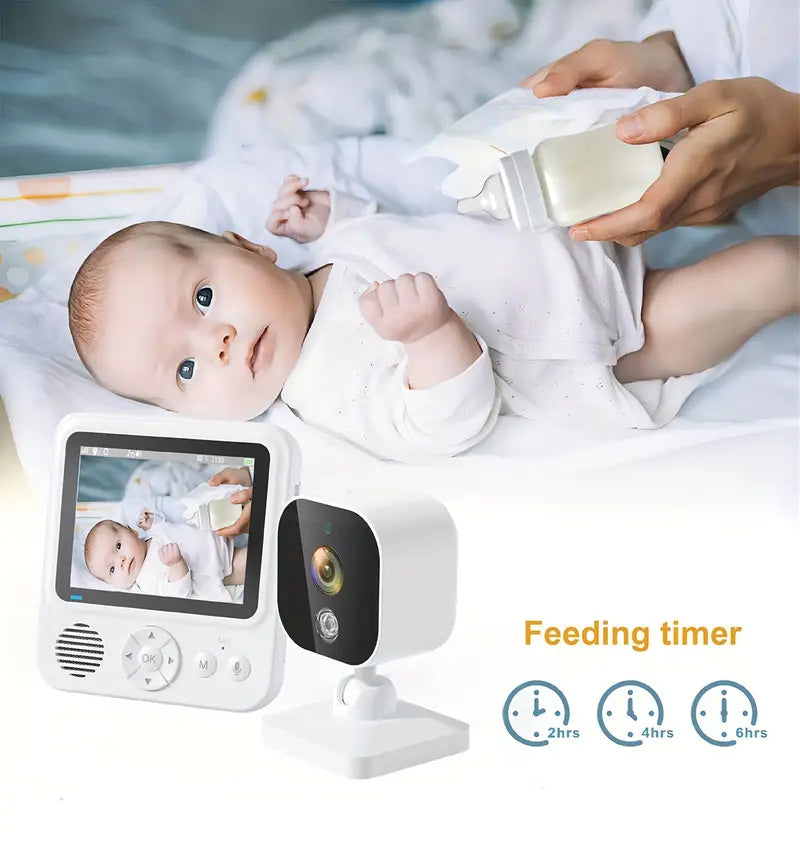 2 8 lcd display monitor wireless 960ft transmission range auto night vision 2 way audio temperature sensor and   high capacity battery details 2