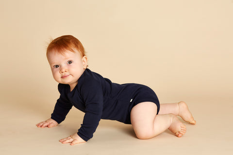 Woolerina Australian Merino wool baby bodysuit. Australian Made, Ethical Clothing Australia accredited