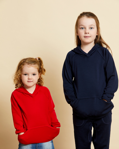 kids merino wool hoodie