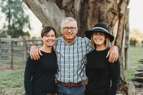 The Woolerina family, Penny, Warwick and Pippa Rolfe
