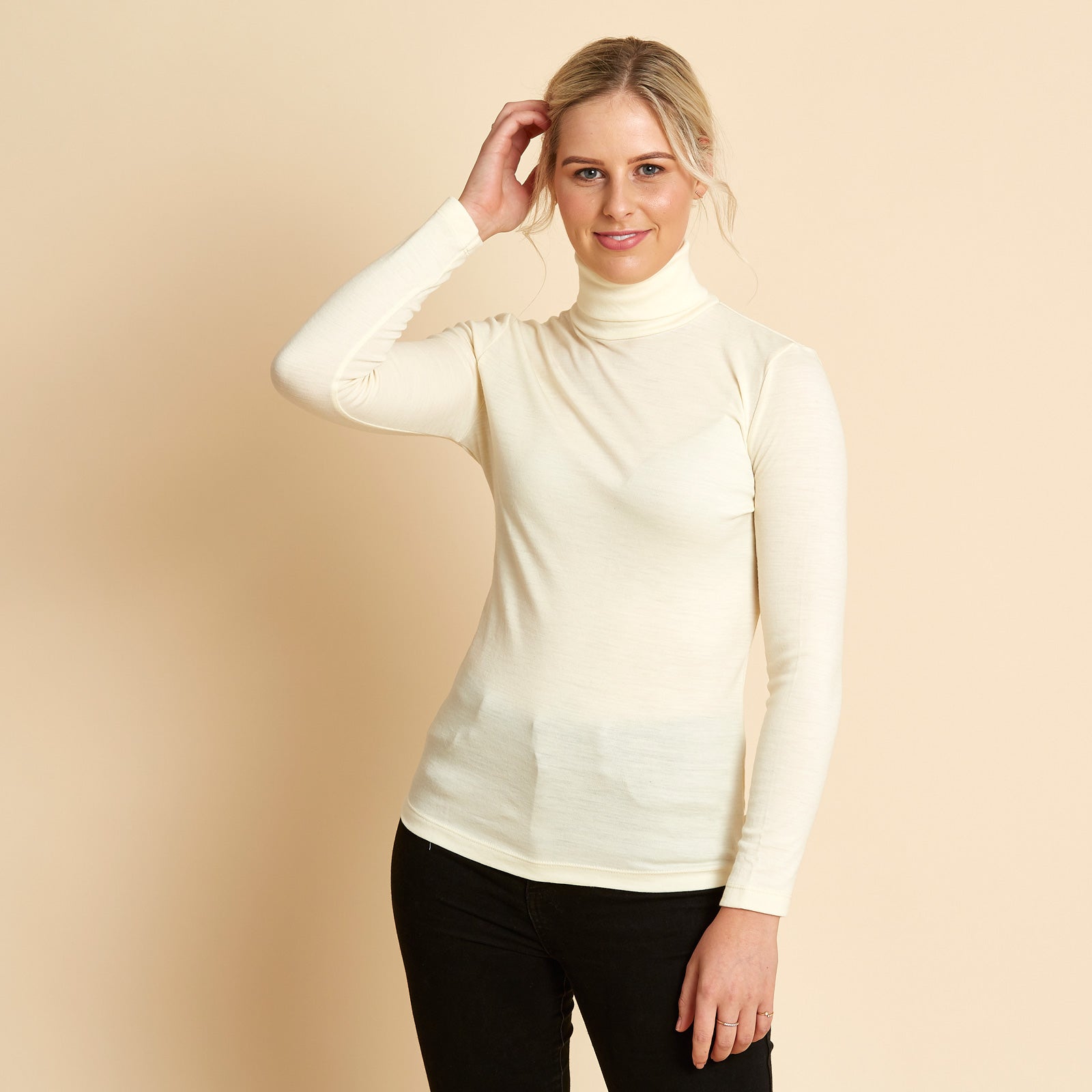 Womens Long Sleeve Turtle Neck