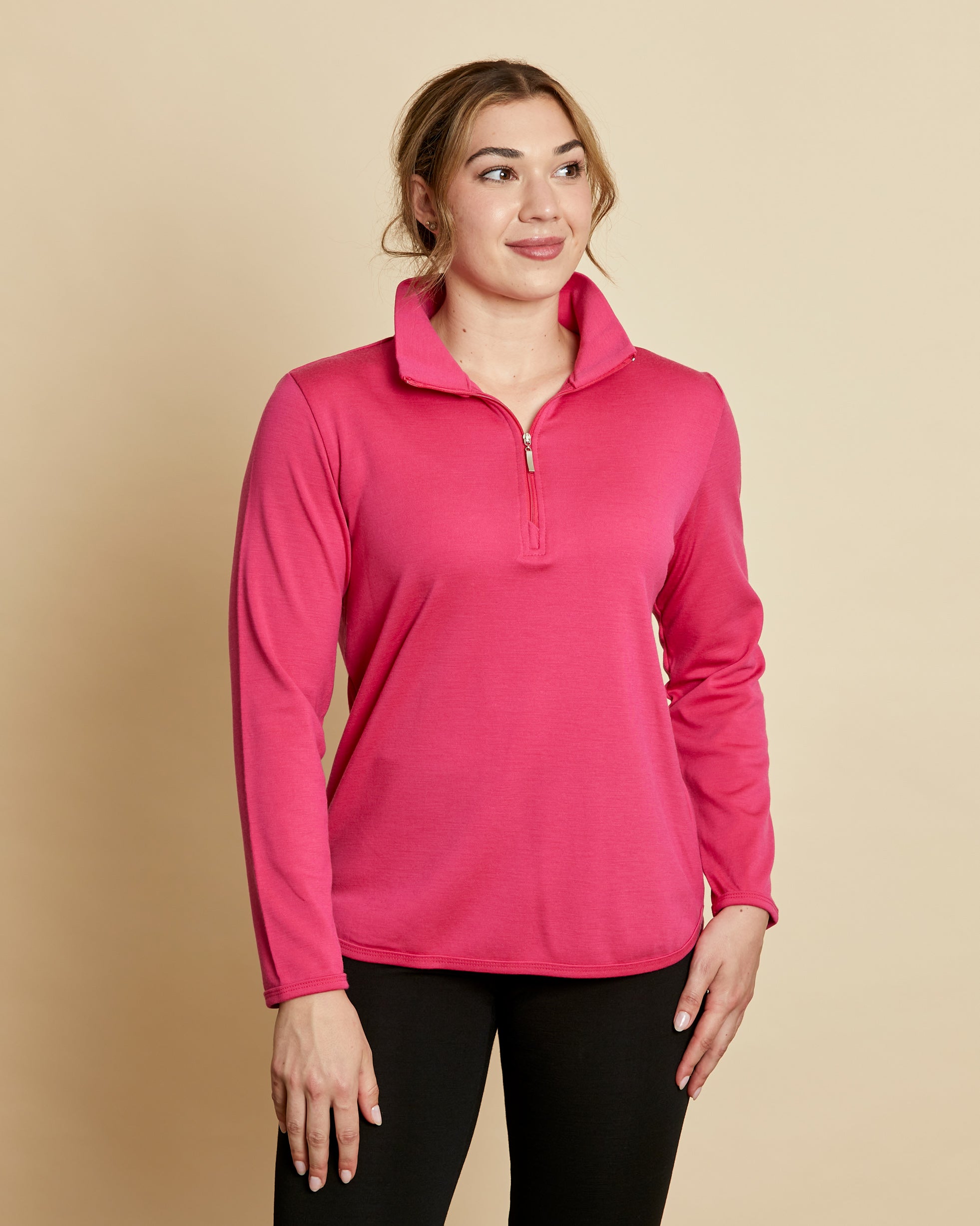 Womens Relaxed Fit 1/4 Zip Pullover AW23