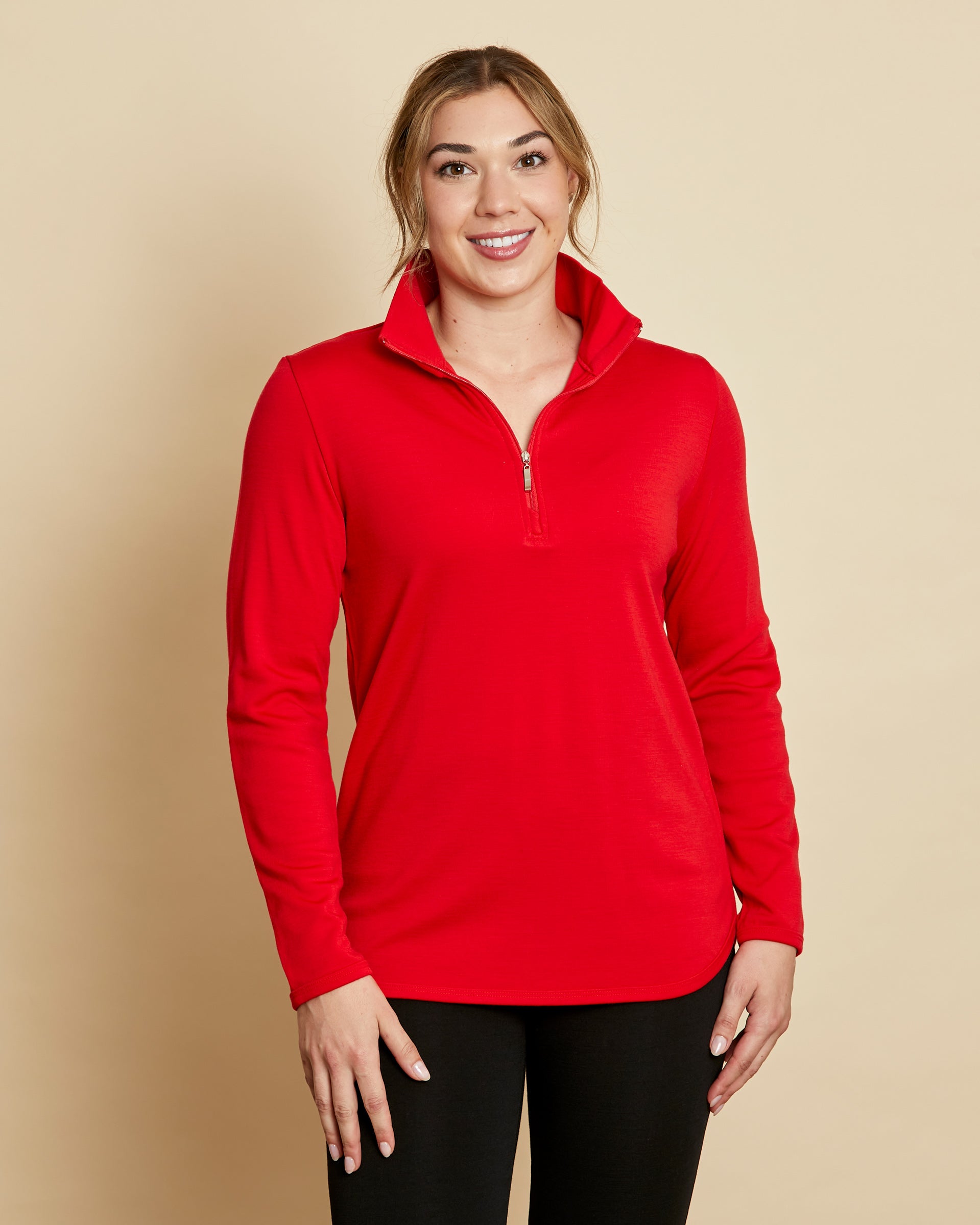 Womens Relaxed Fit 1/4 Zip Pullover AW23