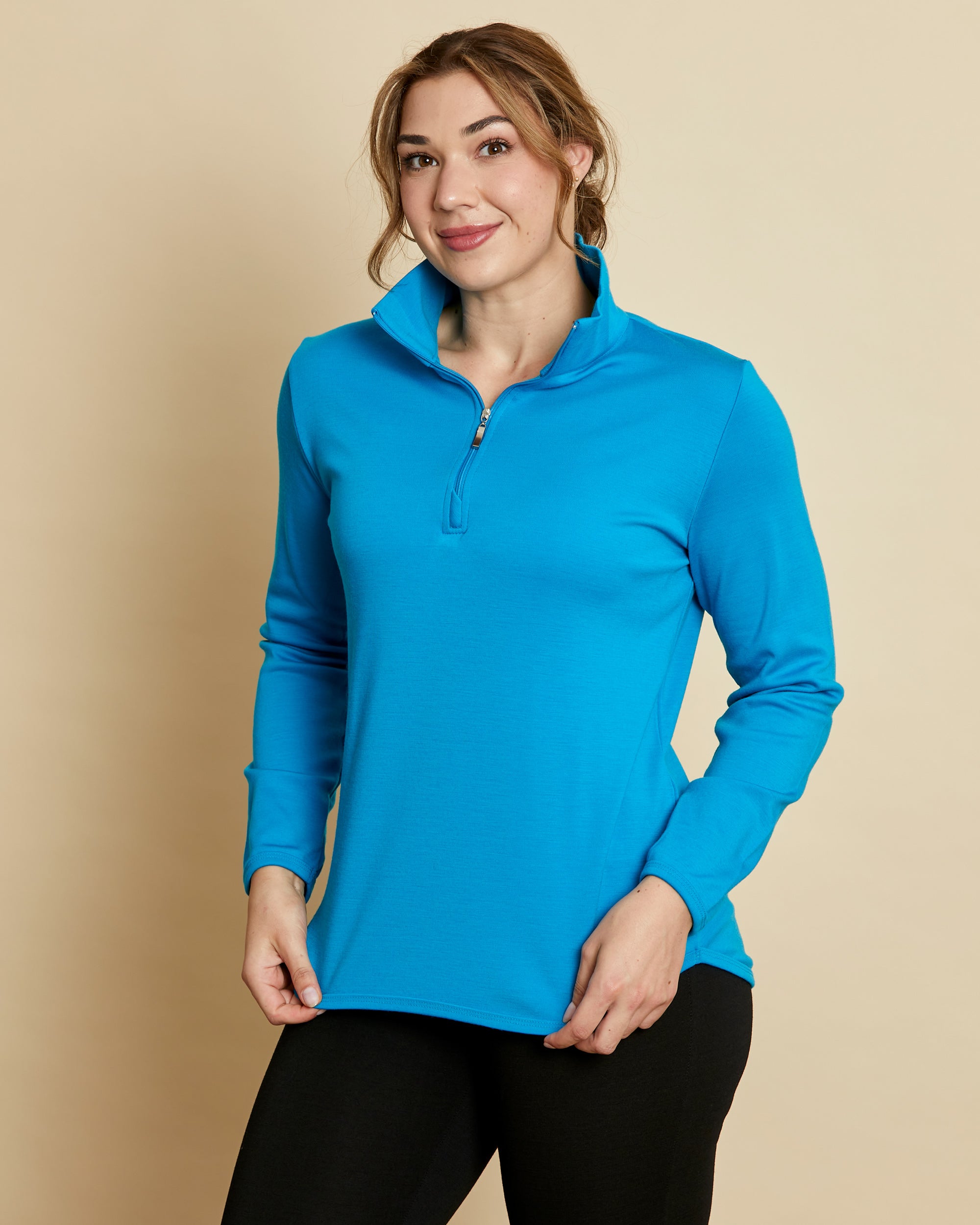 Womens Relaxed Fit 1/4 Zip Pullover AW23