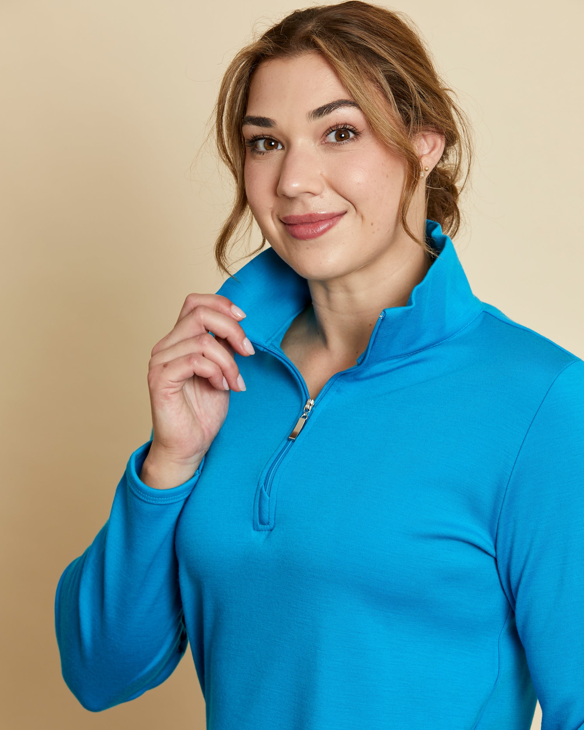 Womens Relaxed Fit 1/4 Zip Pullover AW23