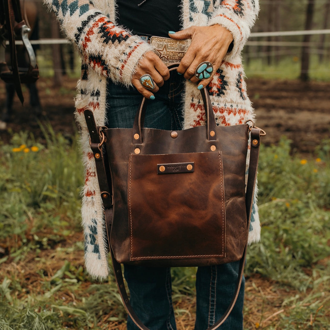 Brown Leather Purse by Panhandle Red Leather Company, North Idaho Gift Shop