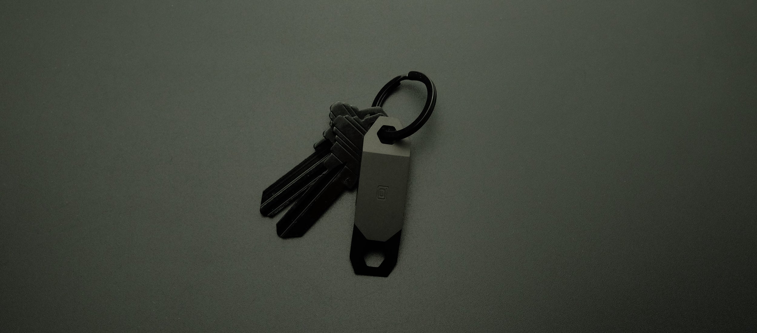 Black Key Ring Stainless Steal - Quiet Carry
