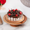 12 Red Roses Bouquet And Half Kg Chocolate Cake Combo