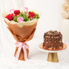 Sweet Harmony - 6 Rose Bouquets and Chocolate Cake