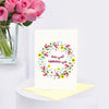 Roses And Pretty Tulips In Vase With Card