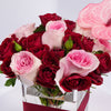 MOM Elegant Pink and Red Roses in a Vase