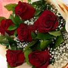 6 Red Roses Bouquet With Greeting Card