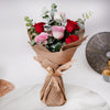 3 Pink 3 Red Roses Valentines Bouquet