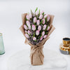Luxurious 24 Pink Tulips Bouquet In Elegant Wrapper