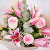 Eid Pink Lily Rose Bouquet with Topper