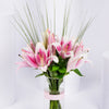 Pink Lily Nice Arrangement in a Vase