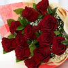 Red Roses Wrap in Bouquet