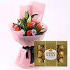 Elegant Flower Bouquet & Ferrero Rocher