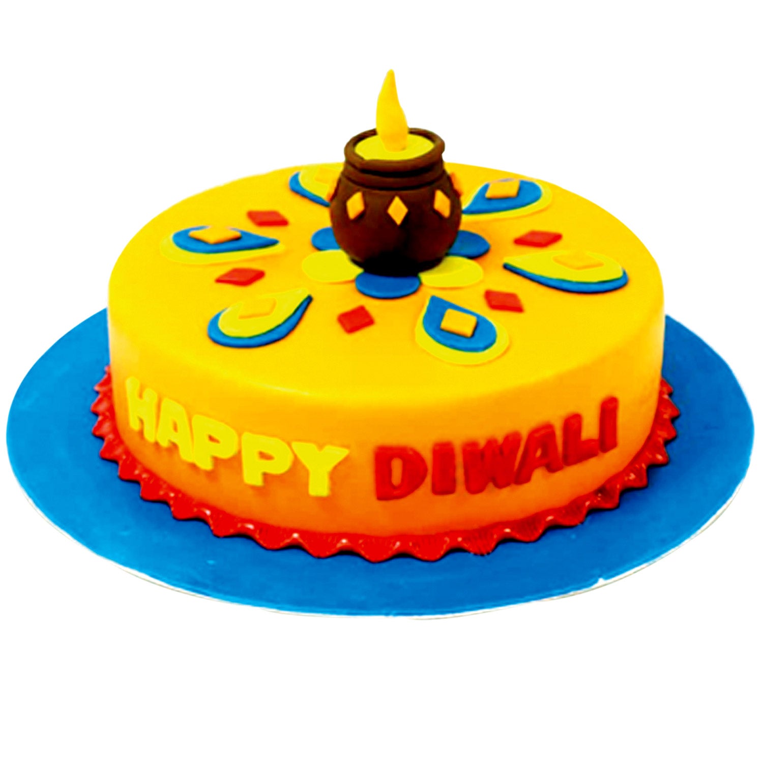 Diwali Rangoli Chocolate Photo Cake