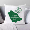 وسادة اليوم الوطني السعودي لون أبيض وأخضر