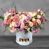 Premium Mixed Flowers White Box Arrangement