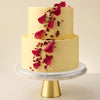 Two Layered Chocolate Cake with Rose Petals
