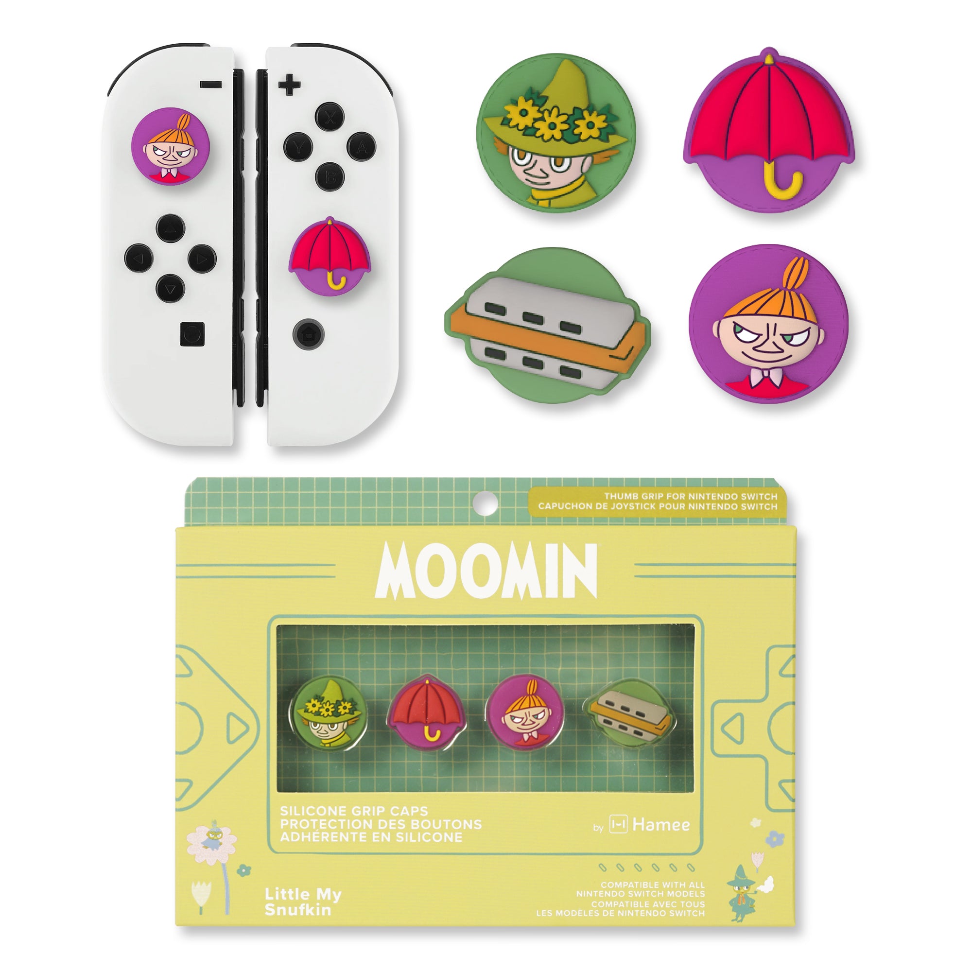 Moomin Switch Grip Caps - Little My + Snufkin