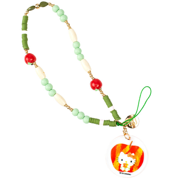 Sanrio Beaded Charm Wrist Strap - Gudetama - Matcha Time Gift Shop