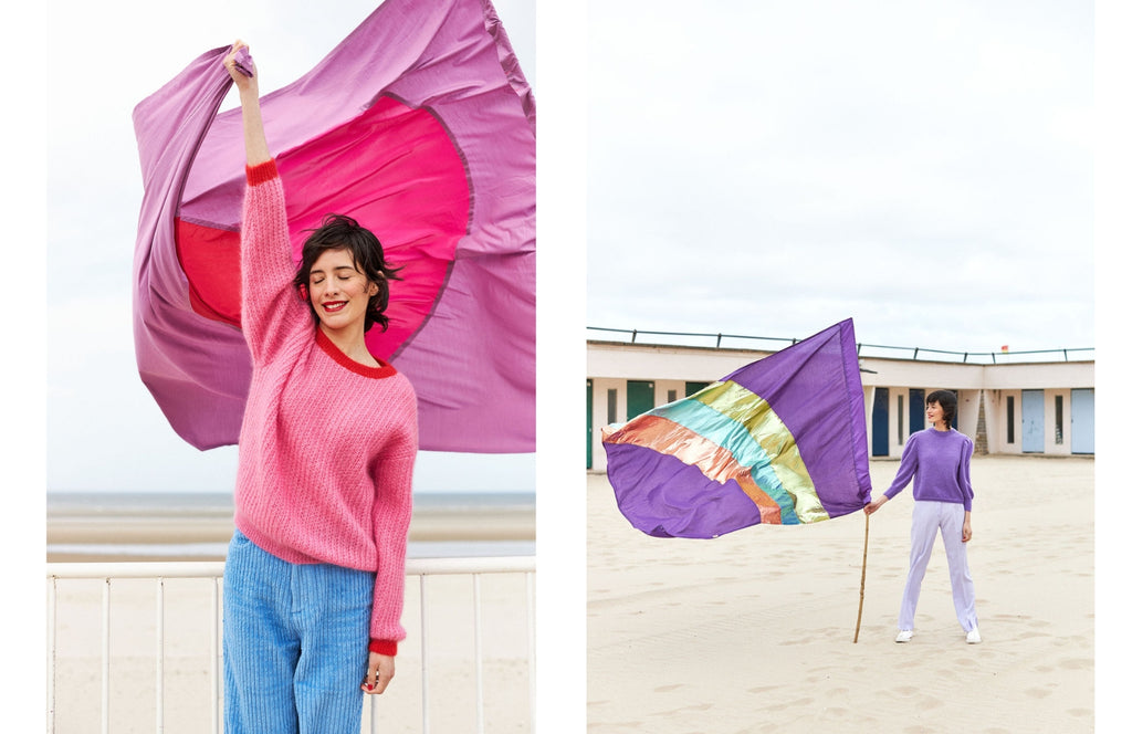 mohair and colorful flags