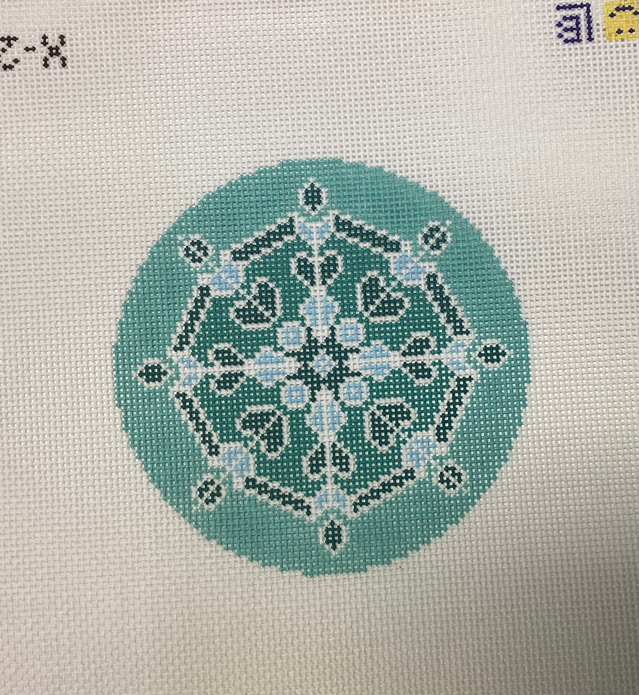Christmas Teal Snowflake