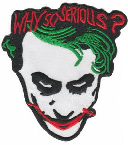 The Joker Face Why So Serious Batman Embroidered Iron On Patch 410cm
