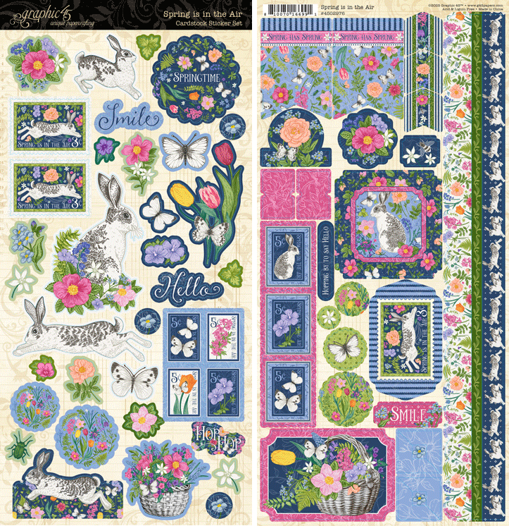 Graphic 45 - Spring Is In The Air Collection - Cardstock Stickers