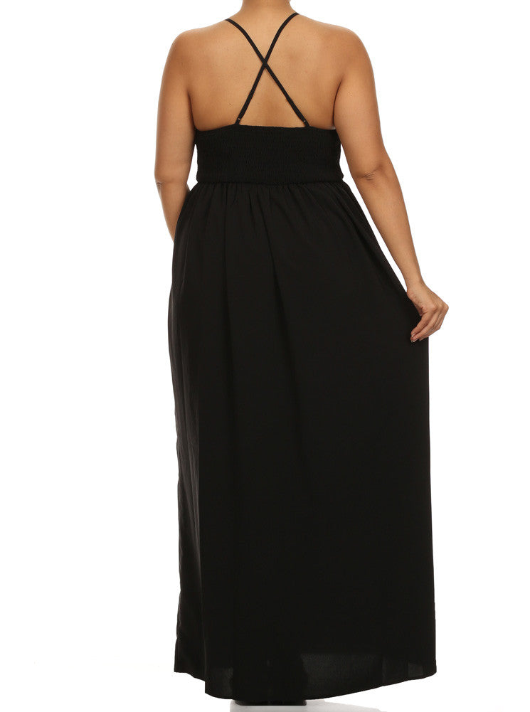 Plus Size Love Struck Crochet Black Maxi Dress – Plussizefix