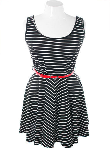 Plus Size Sexy Stripe Flowing Nautica Dress – Plussizefix