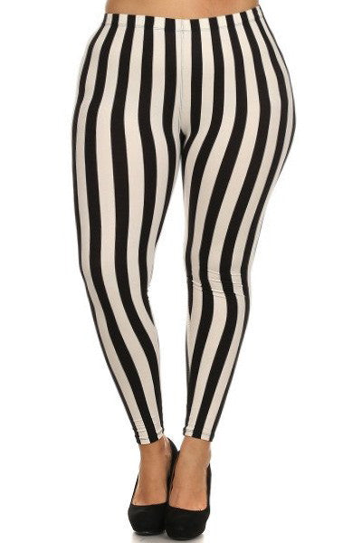 Sexy Striped Plus Size Leggings – Plussizefix