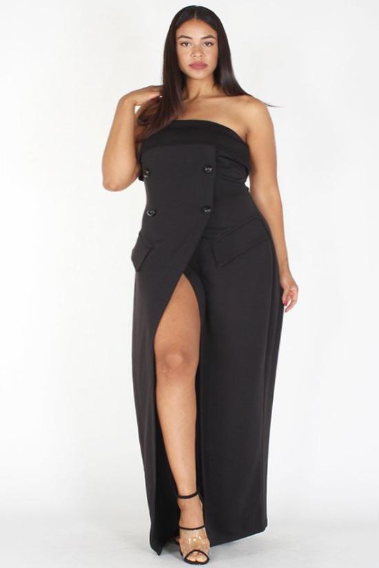 plus size slit dress