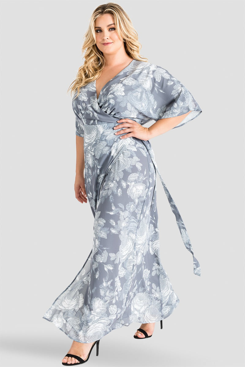 kimono wrap maxi dress