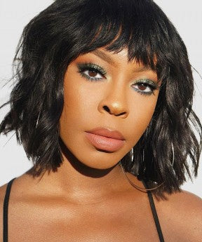 Natural Wavy 13x6 Bob Lace Front Wigs With Bang 250%