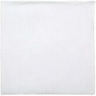 Irish Linen Pocket Square - White - Handrolled