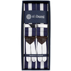 Barathea Braces - Navy / White I