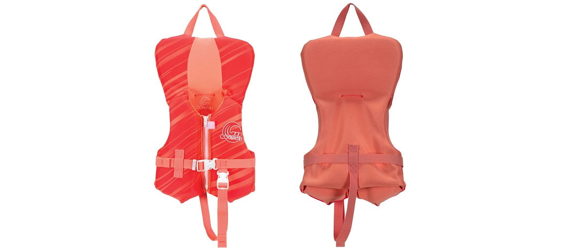 infant life jacket with grab handle and crotch strap