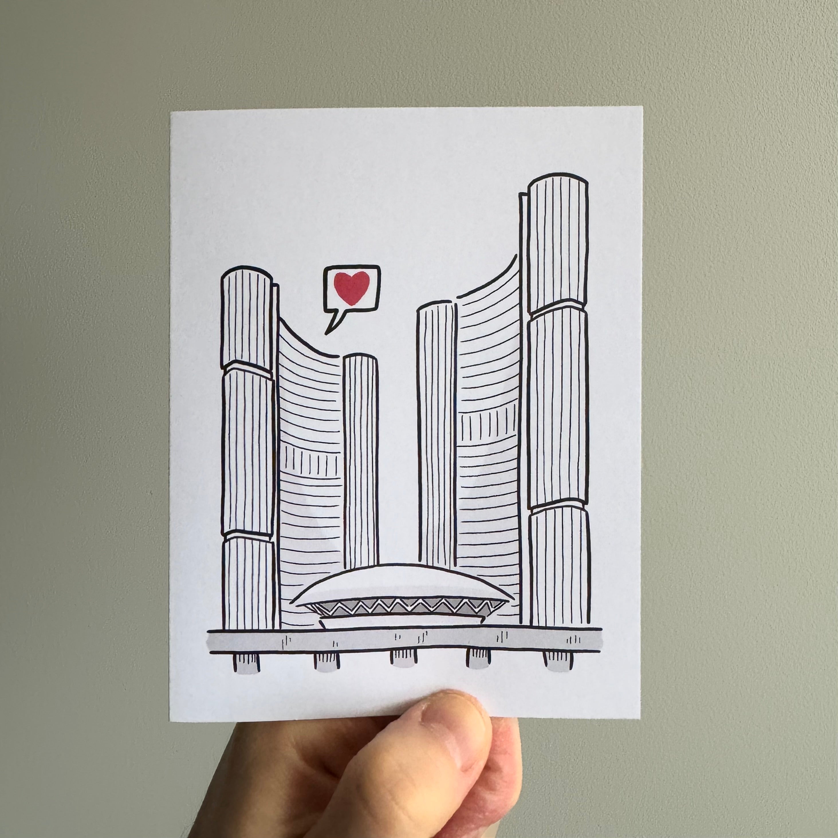 City Hall Love Greeting Card