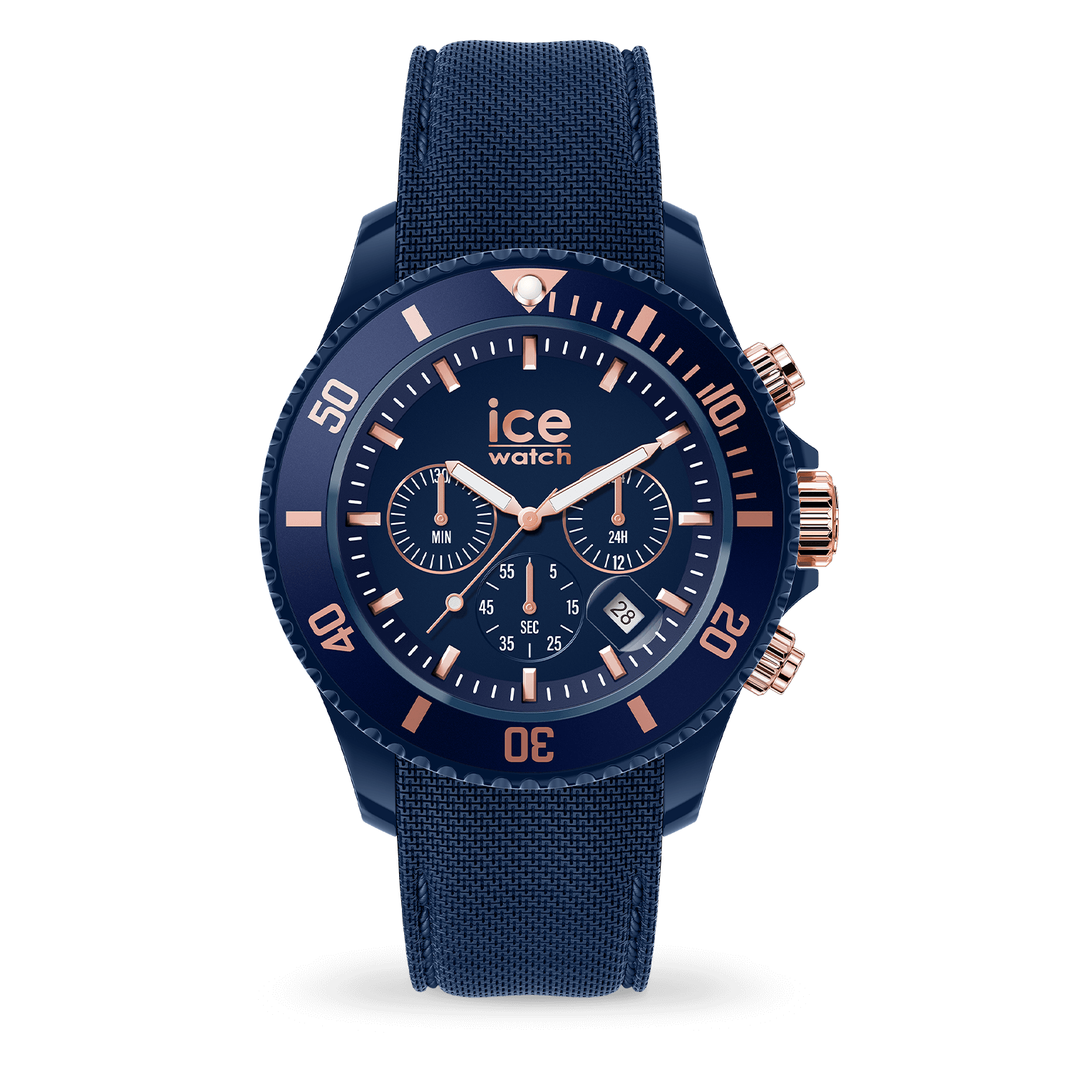 ICE chrono Blue Rose-Gold - Bleu - L