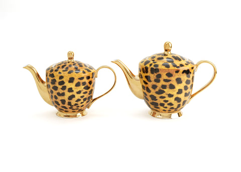Luxury Louis Leopard Two Cup Teaset - Limited Edition - Çarşı 24