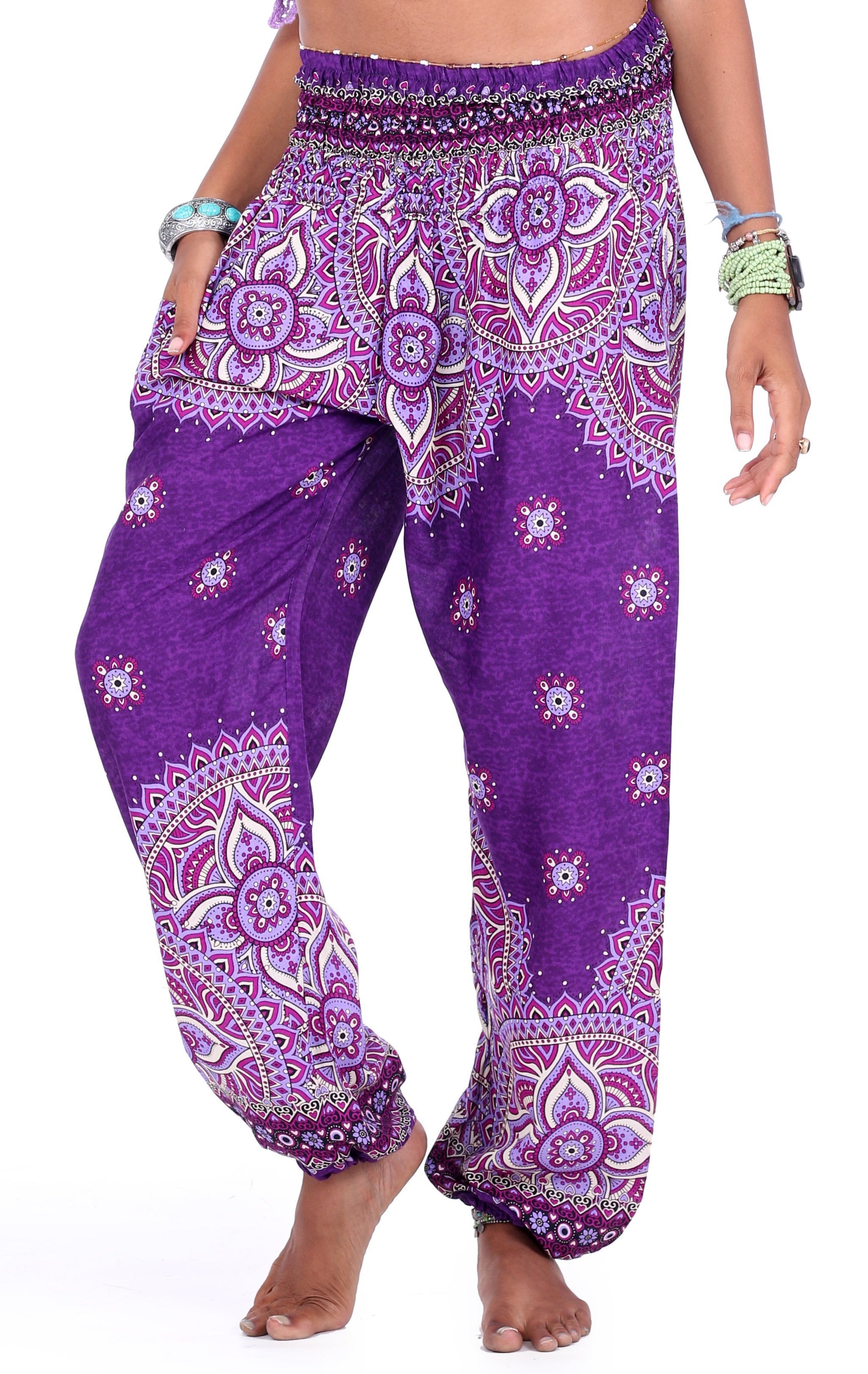 Andromeda Purple Goddess Mandala Pants - One Tribe Apparel