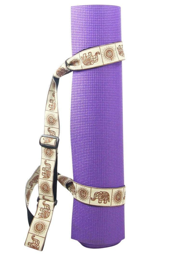 Gold Elephant Yoga Mat Strap & Sling - One Tribe Apparel