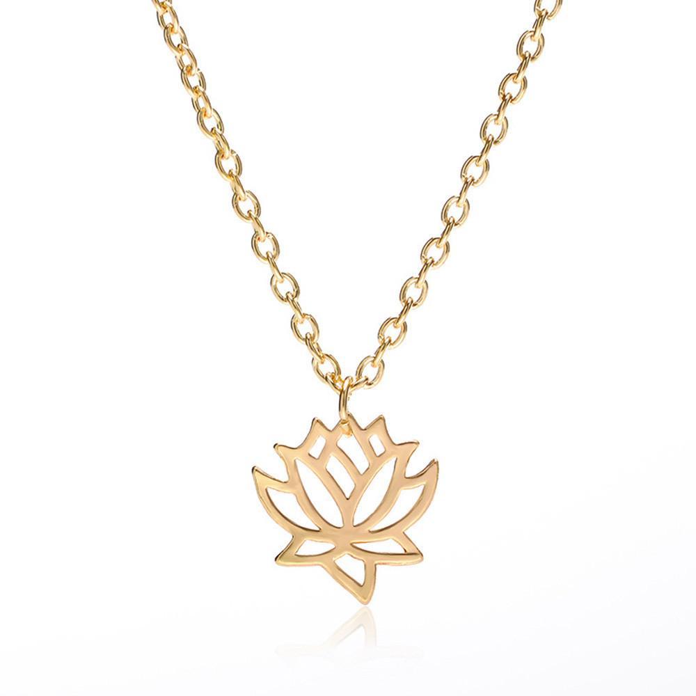 Lotus Flower Charm Necklace Pendant - One Tribe Apparel